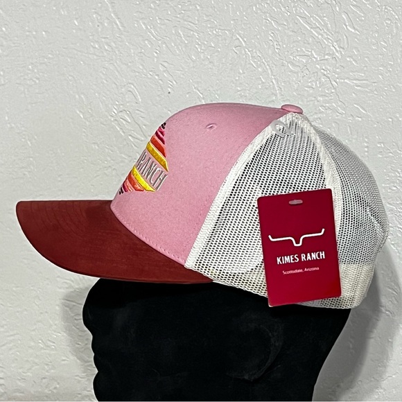 Kimes Ranch El Paso Women’s Trucker Hat Blush Pink Leather Suede Cowgirl - Picture 5 of 10